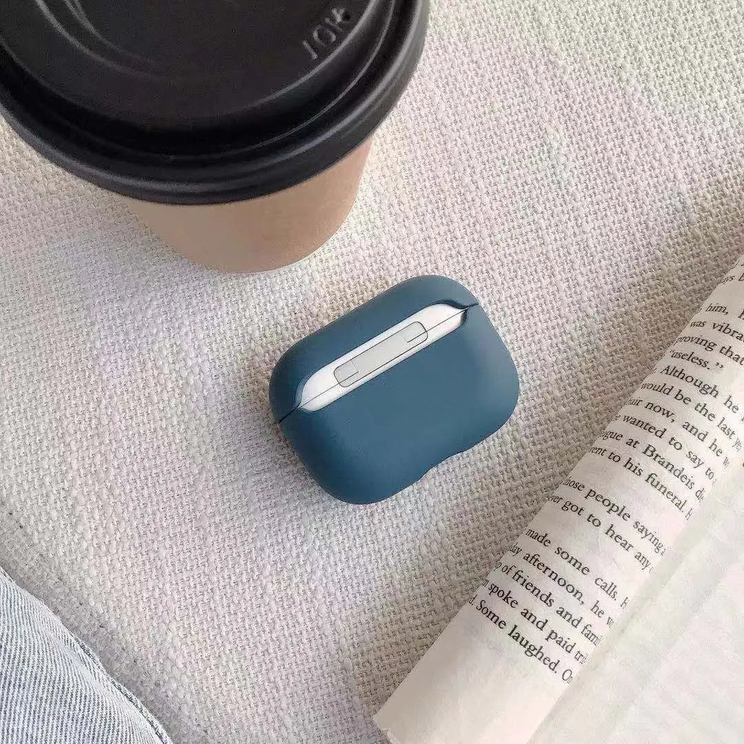 Clear plastic protective case for AirPods Pro earbuds in a selection of colours.