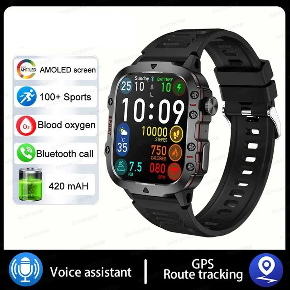 QX11 Smart Bluetooth Watch with TFT touch screen on a wrist, showing health metrics display.