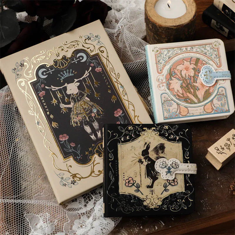 THALO Gothic style A5 notebook with retro animal art design measuring 11.6 by 16.5 cm