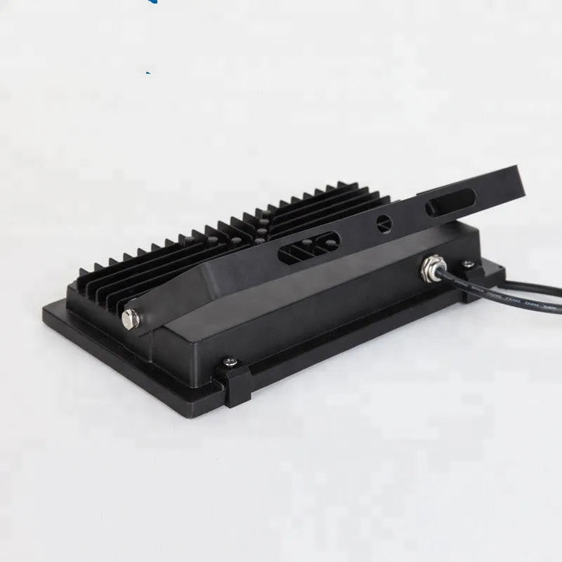 Black Angel Eyes 30W LED projection light with aluminium alloy body and tempered glass lampshade for stadiums and parks.