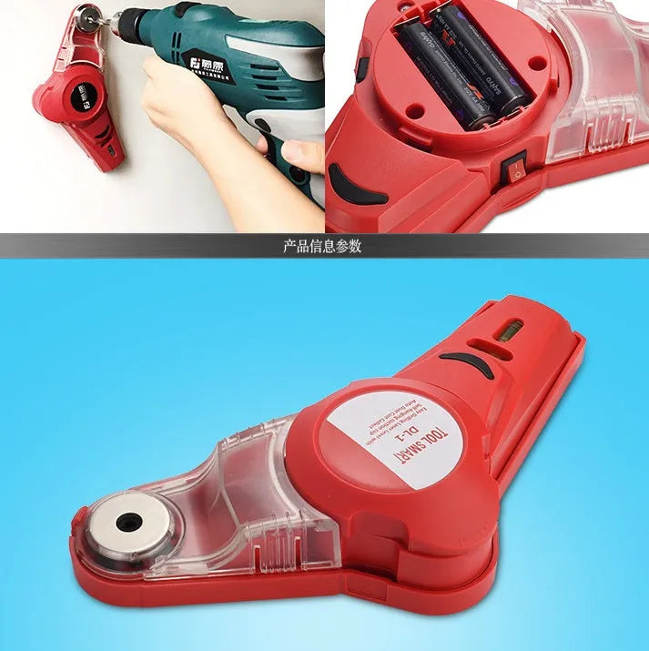 Red handheld infrared laser level tool for woodworking positioning