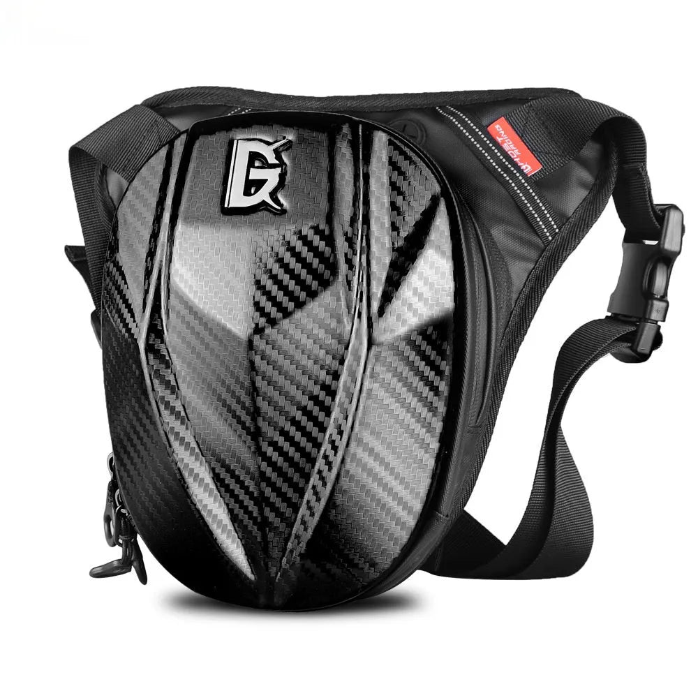 Devil Race Motorcycle Leg Bag 4L black polyester Oxford PC shell thigh pack