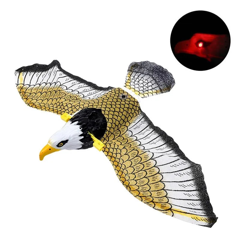Hanging plastic simulation bird cat toy rotating teaser on ceiling with eagle design