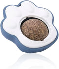 Plush catnip balls with edible vine coating for dental health, 45x33x50mm in blue, green, pink