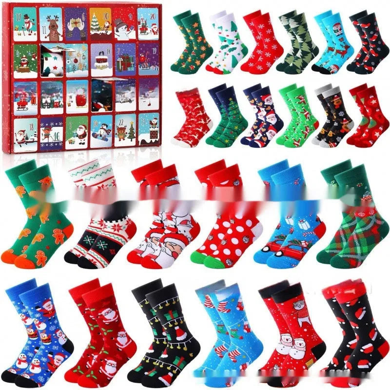Cute mini Christmas sock resin figurine from a blind box, a festive decoration for holiday trees.