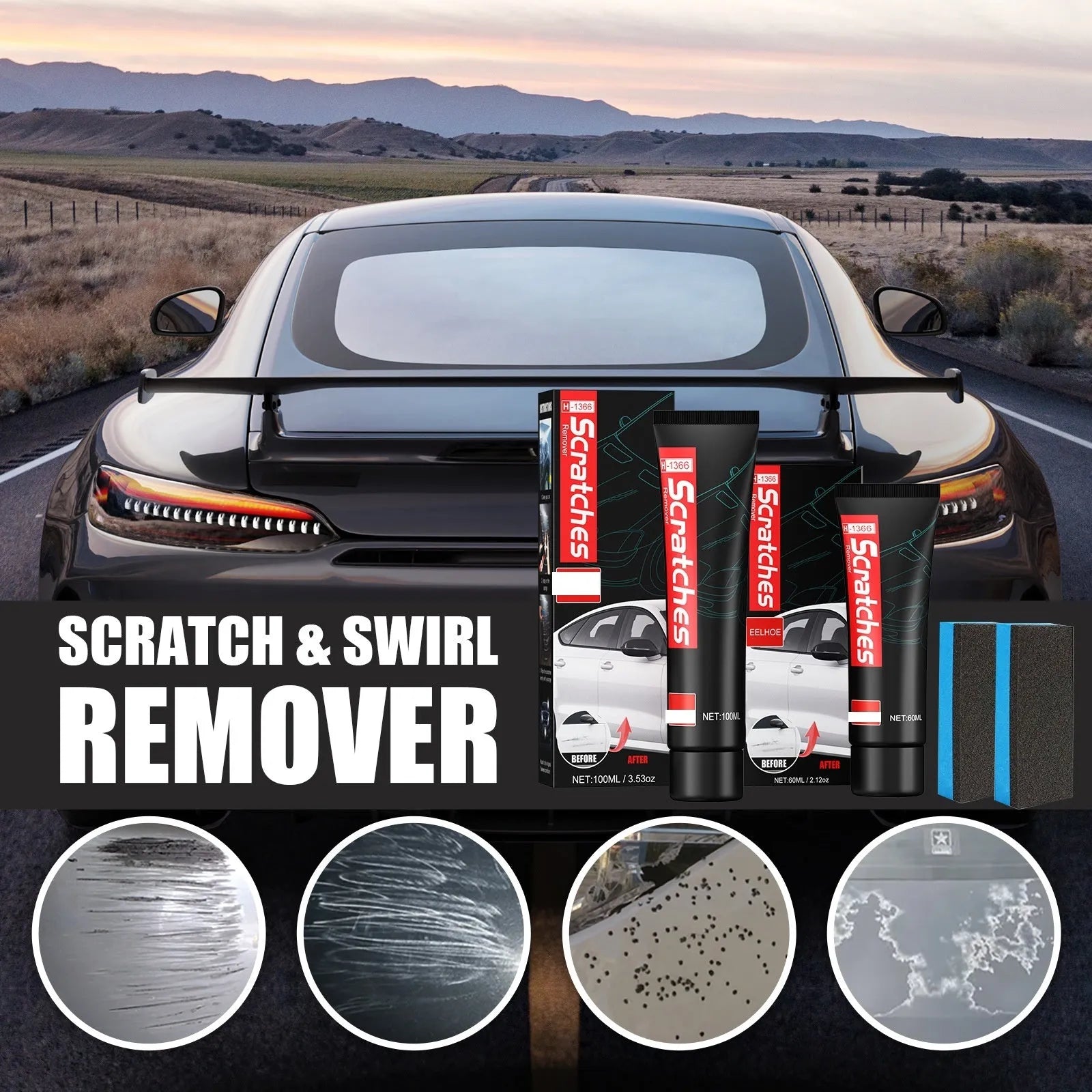 60 ml tube of car scratch repair polishing paste for paint cleaning