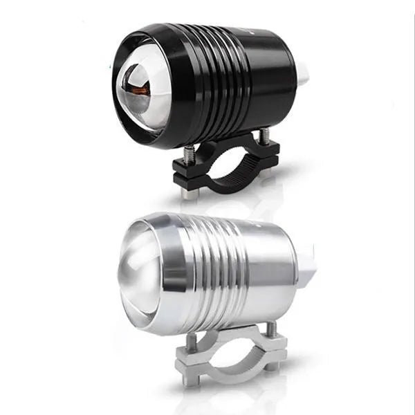 Super bright electric car headlight 15W 1200lm 6500K white light aluminium alloy housing black silver
