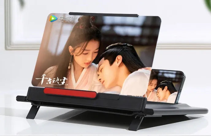 12-inch pull-out horizontal vertical screen amplifier with 3D bracket in black colour