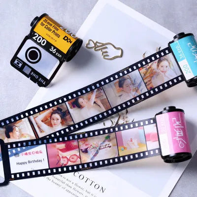 Memory colour film album in a Kodak yellow wooden box with tote bag and gifts