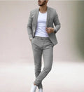 Men digital print two button suit set with matching pants in slim fit