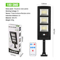 Plastic solar street light with remote control for home wall lighting in multiple LED styles