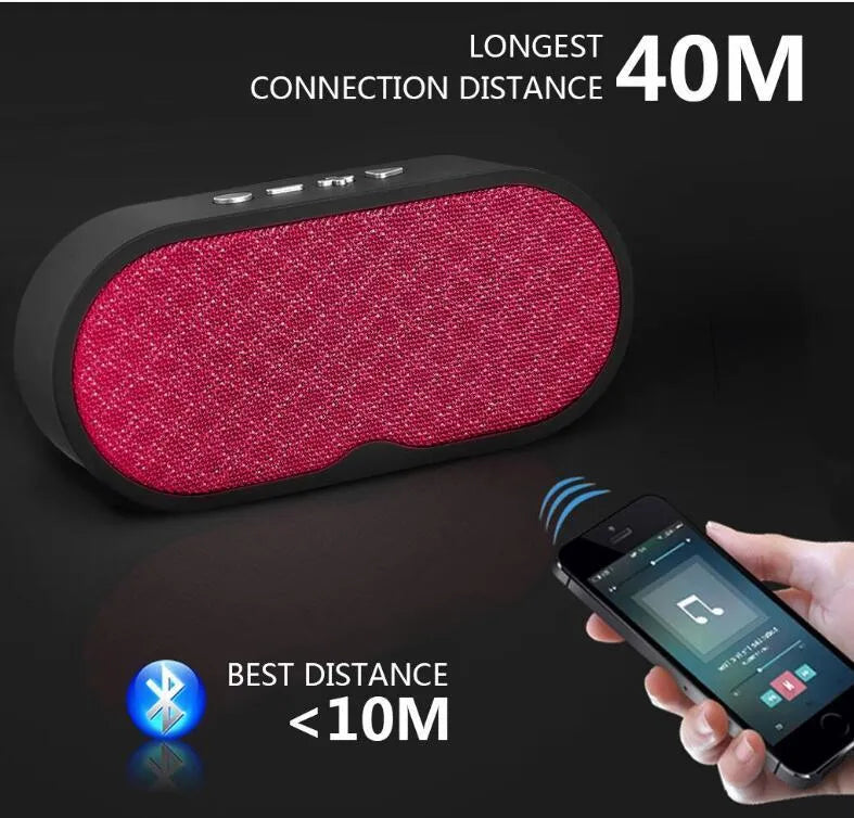 Portable Bluetooth wireless subwoofer speaker with HD microphone in grey, red, black or blue colours