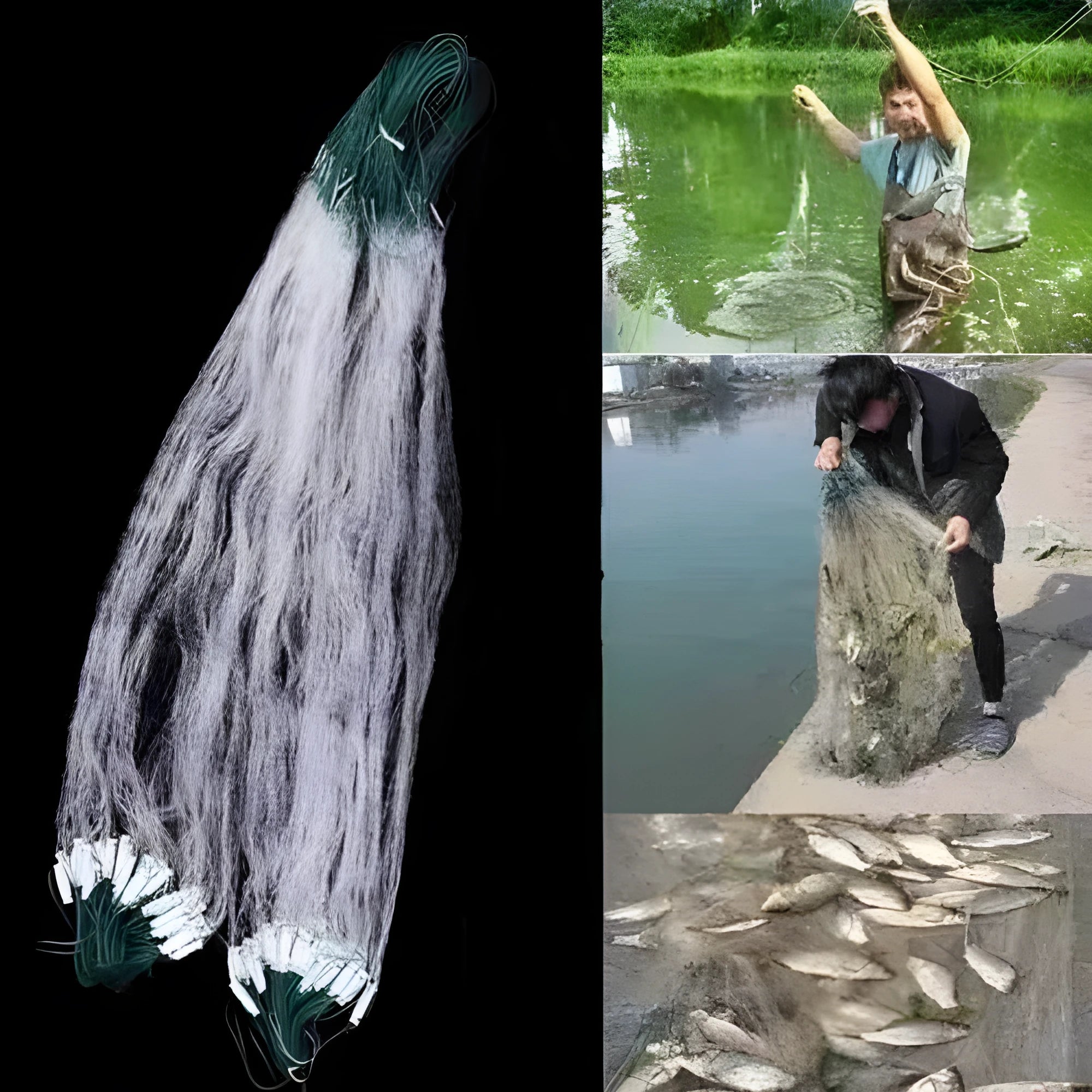 Single layer sticky net fishing net nylon thread 80cm high 15 metres long one finger mesh