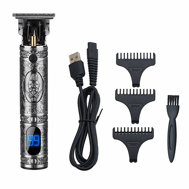 Professional hair and beard trimmer metal stainless steel 20x10x5.5cm USB charging gradient colour