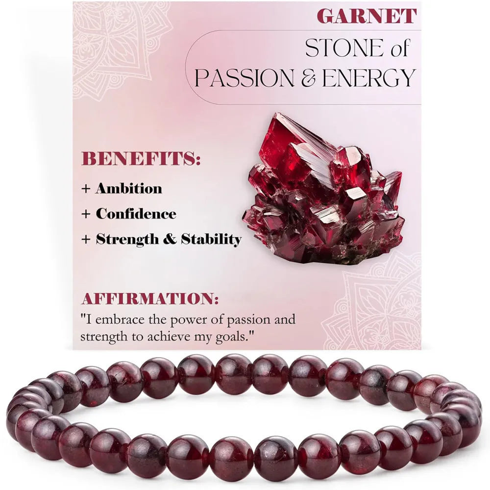 Handmade geometric agate stone bracelet with 6mm beads in African pine colour on a white background.
