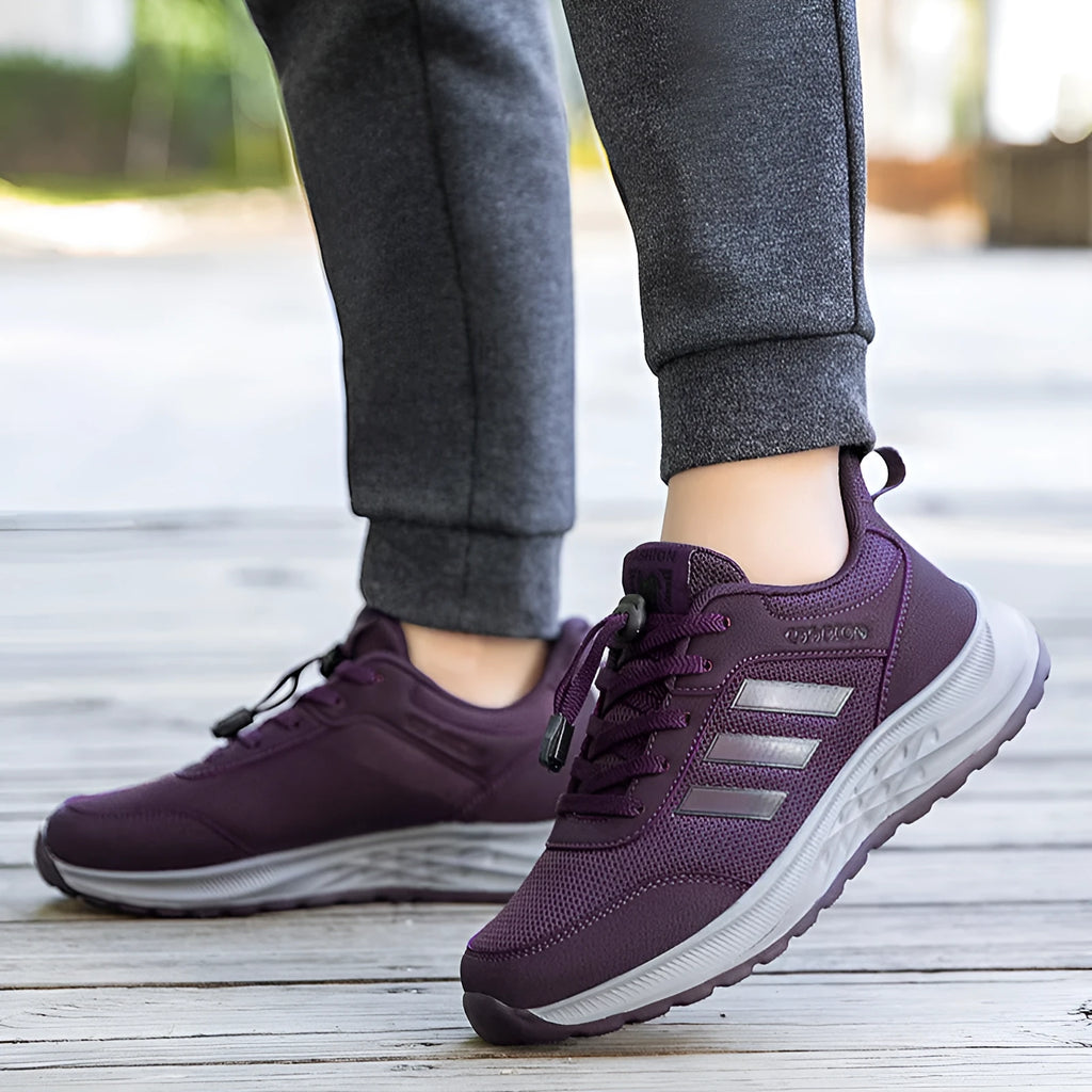 Mesh slip-on shoes with elastic band closure in multiple colour options for men and women