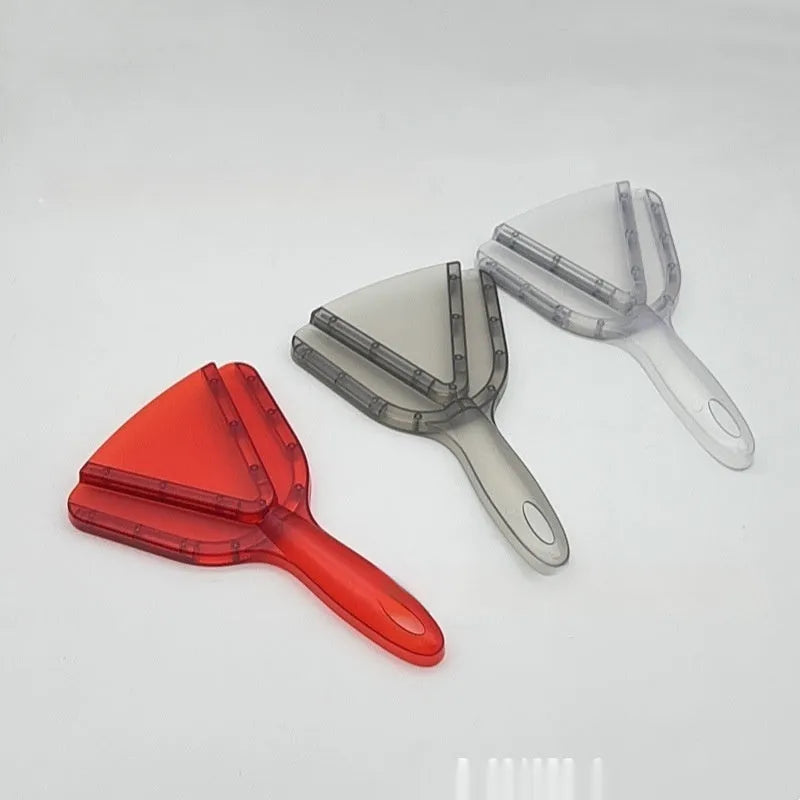 Plastic bottle and can opener tool with telescopic adjustment in transparent red colour