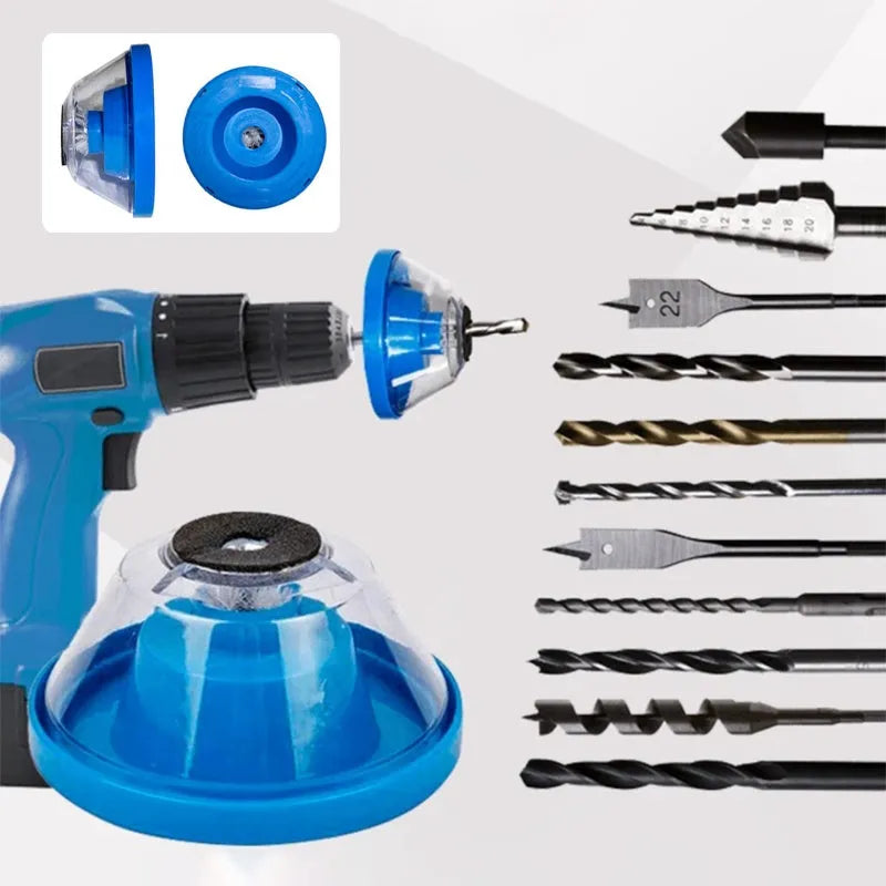 Blue bowl-shaped electric hammer dust stopper cover with sponge and PVC gasket.