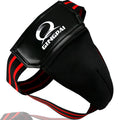 Fighting boxing training crotch protector with hard plastic shell and elastic band, black colour
