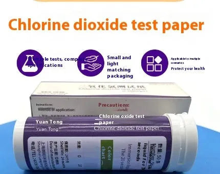 Bottle of 50 chlorine dioxide test papers for waste water concentration detection 0-1000mg/L