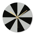 Minimalist transparent tempered glass wall clock with 29.5cm diameter on a white wall