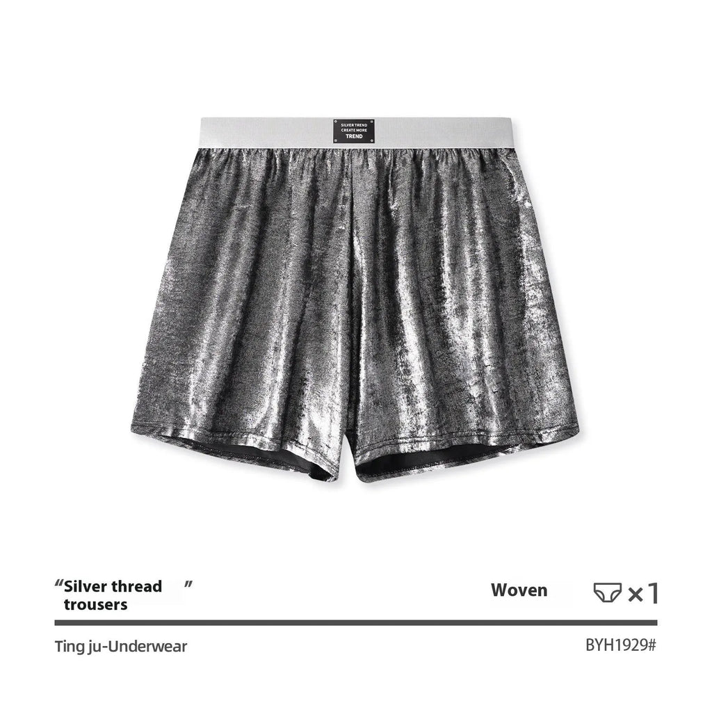 Galaxy reflective woven underwear in four colour options with mid-waist design for sports wear