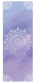 Non-slip yoga mat with rubber base, multicolour design showing elk pattern, 5mm thickness for yoga practice