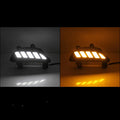 LED daytime running light fog light modification kit for 14-16 Mazda Atenza with white driving light and yellow turn signal streamer, black ABS housing