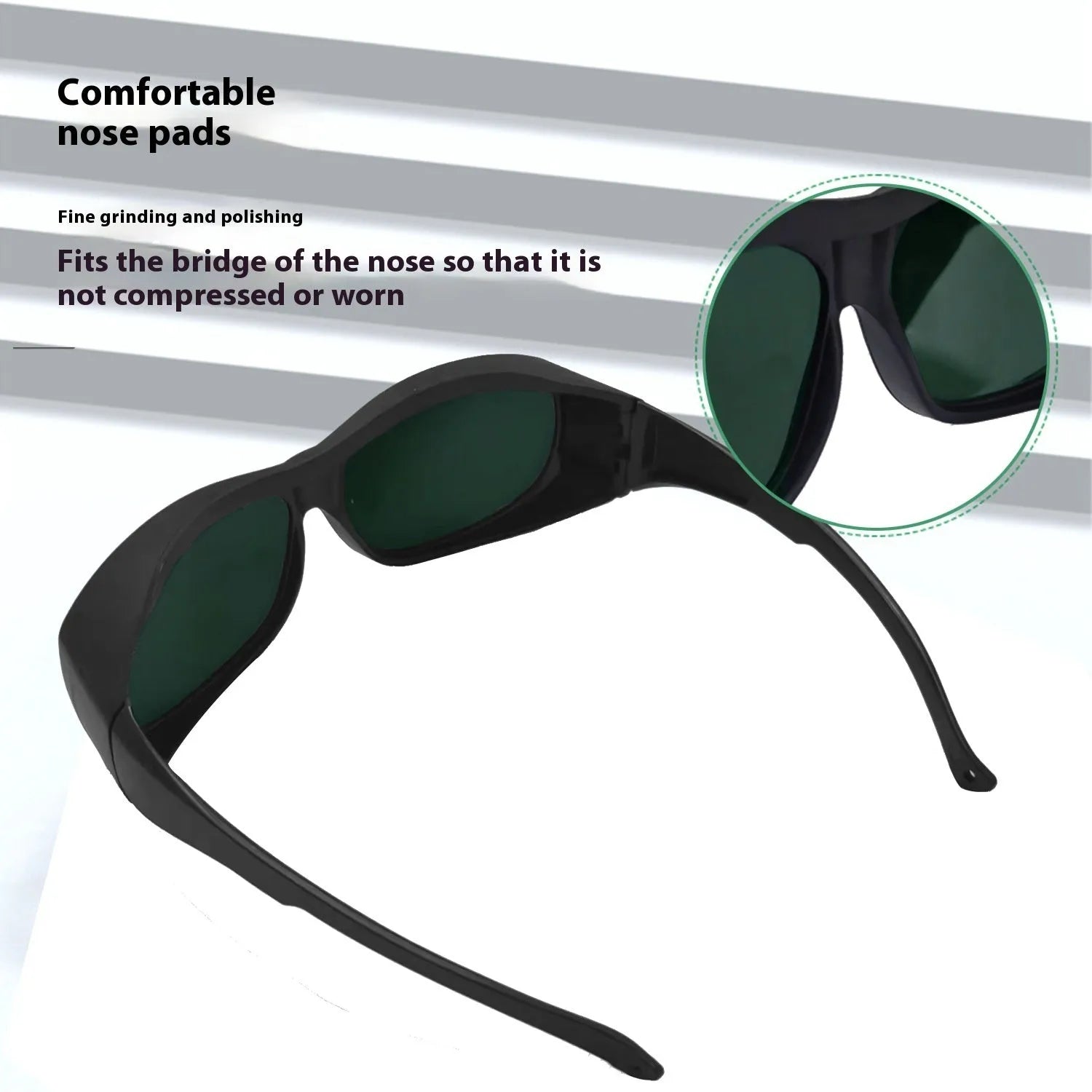 Photon skin rejuvenation and welding goggles with clear PC lenses for 200–2000nm laser protection.