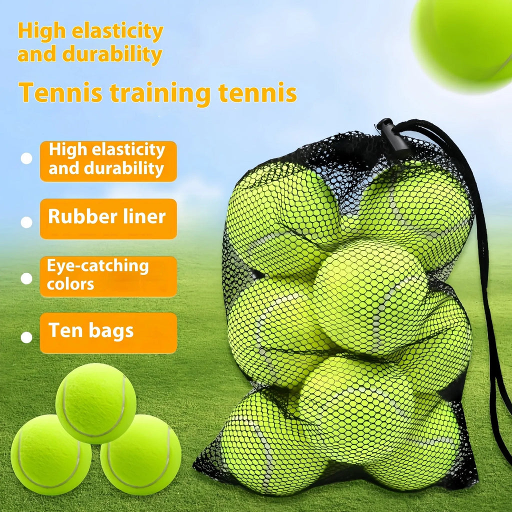 Training tennis balls 10 pack high-elastic chemical fibre fitness balls for practice