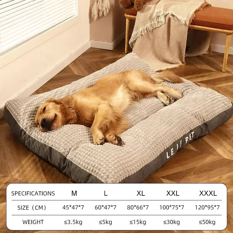 Soft fleece dog bed with a detachable blanket in green, shown in an XL size.