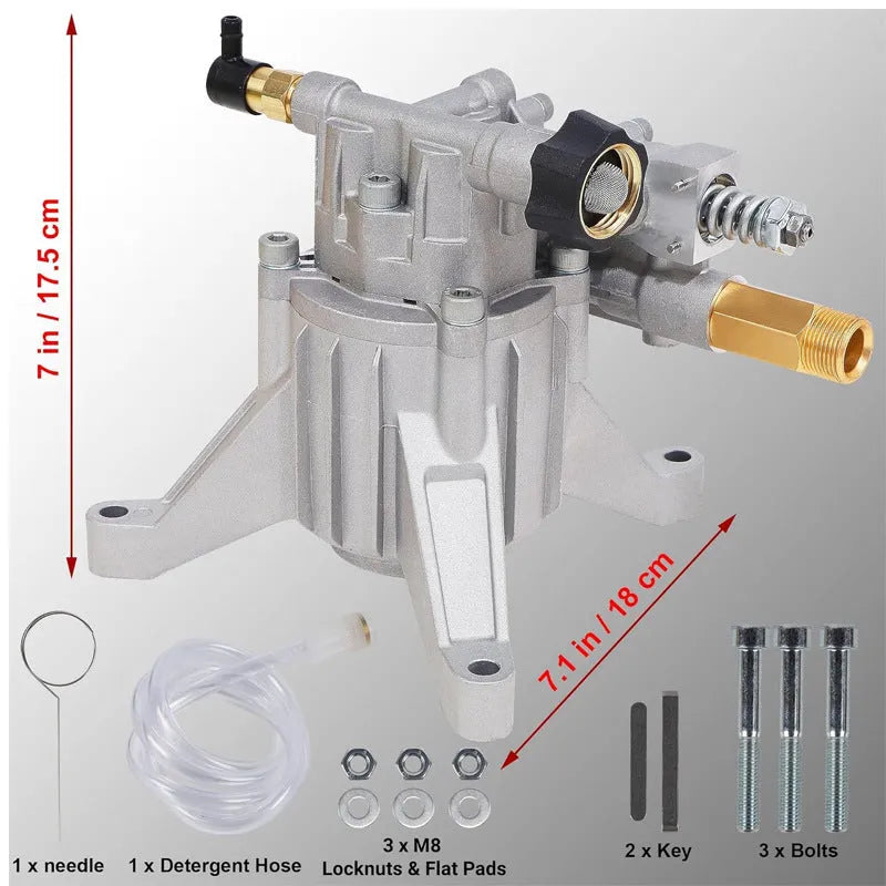 P170 swash plate aluminium pump for high pressure cleaning machines with cast aluminium body