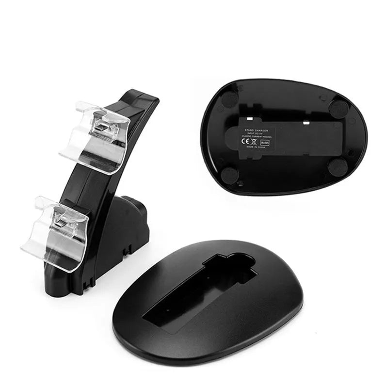 Black Xbox One dual controller charging dock station for two gamepads