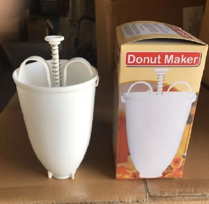 Plastic doughnut maker dispenser with 9.5 cm diameter and 18 cm height for making homemade donuts