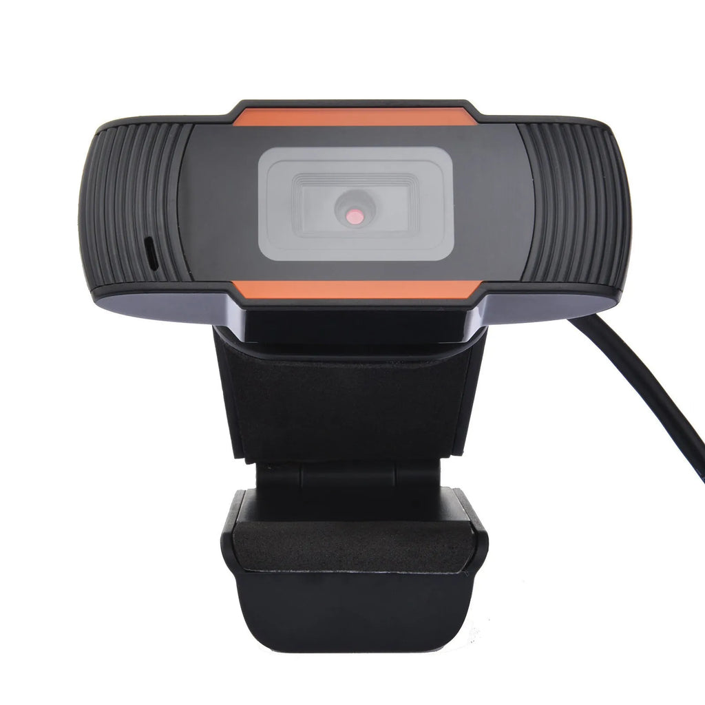 12.0MP USB 2.0 webcam in black and silver with 140cm cable, 360-degree rotatable head