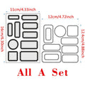 Contour label silicone transparent stamp with metal base and European geometric pattern in colour LG24-7108