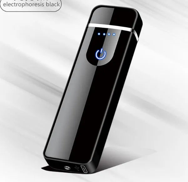 Metal lighter with brushed finish, shown in gold, red, blue, silver and business black colour options
