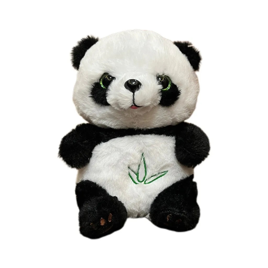 23cm cute panda doll plush toy with music and glowing functions, national treasure giant panda colour
