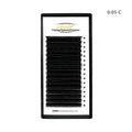 Pair of 16-row dense false eyelashes made from mink hair, showing matte round wool texture on a clear band.