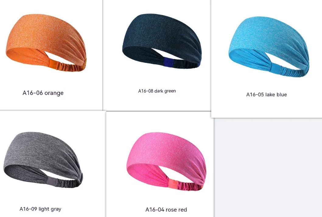 Quick-drying antiperspirant yoga hair band for women in striped red, made from polyester fiber