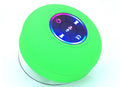 BTS07 waterproof Bluetooth speaker with large suction cup and RGB lights in six colour options