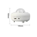 White galaxy star projector night light projecting blue star patterns on wall