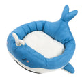 Duck shape pet bed for small dogs and cats in blue colour