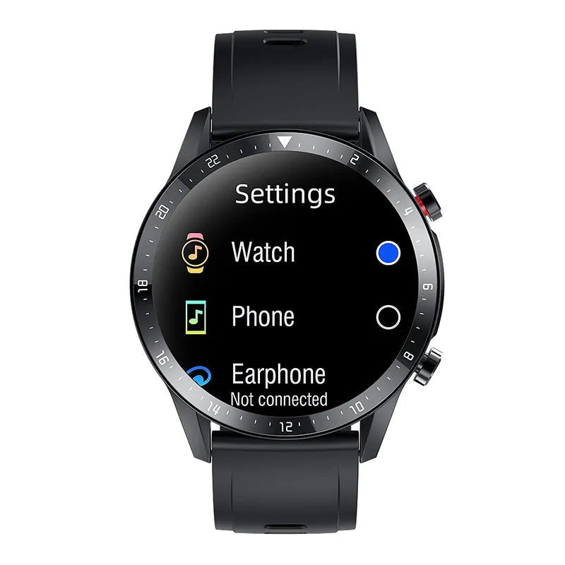 Blue alloy Bluetooth smartwatch with 1.3-inch screen showing call interface on wrist