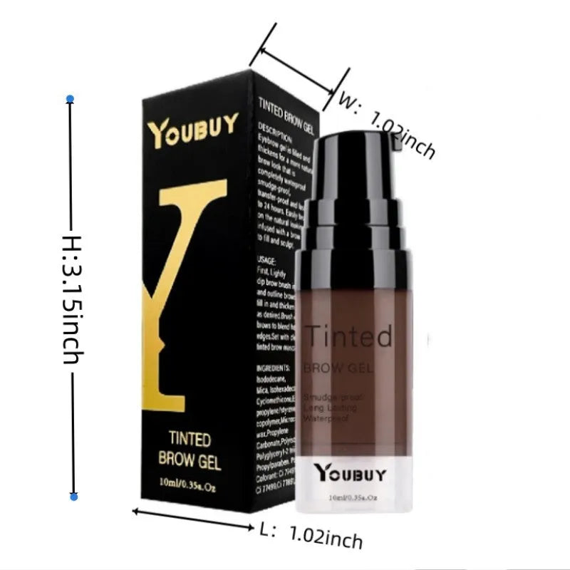 Waterproof brow cream eyebrow pencil in dark grey and golden yellow shades