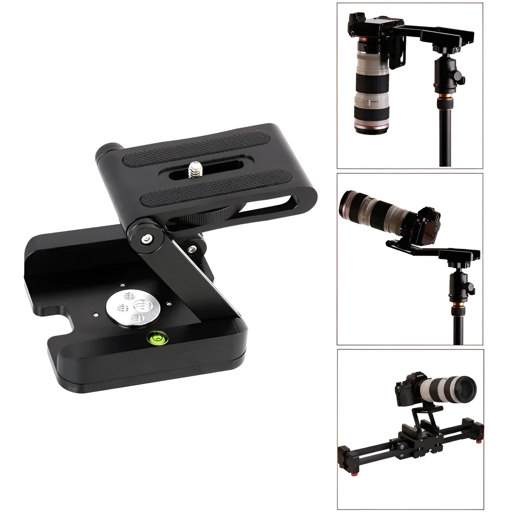 Z Flex Tilt Head desktop tripod made of CNC machined aluminium alloy with multi-angle folding tilt head