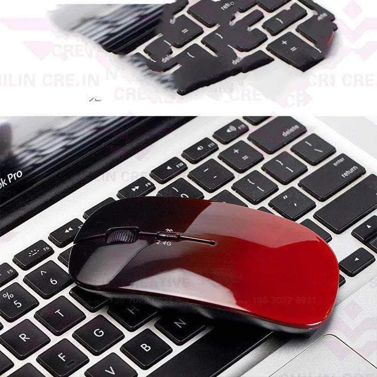 Wireless Bluetooth dual mode slim mouse in white, 1200 DPI, with three buttons and four-way roller