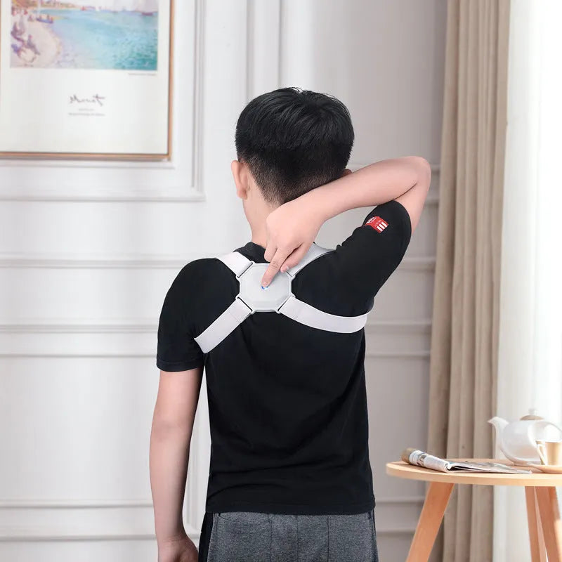Smart adjustable posture corrector belt with real-time posture assessment for kids and adults