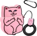 Silicone flip cover for AirPods charging case with cartoon animal design
