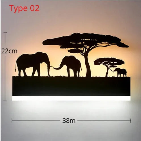 Black LED acrylic wall lamp 38cm diameter 22cm height with painted hardware